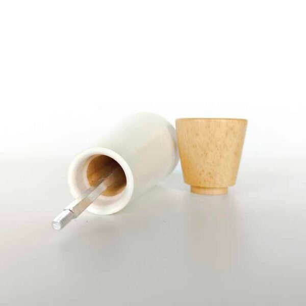 Ceramic Pepper Mill with Wood Top